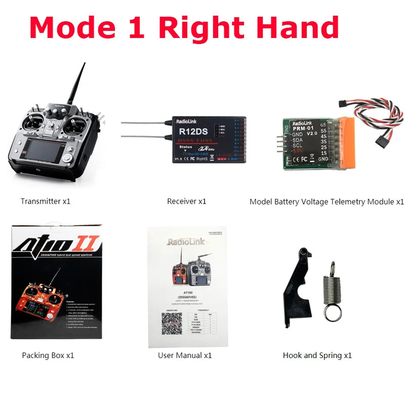 10CH RC Transmitter with Receiver and Voltage Return Kit