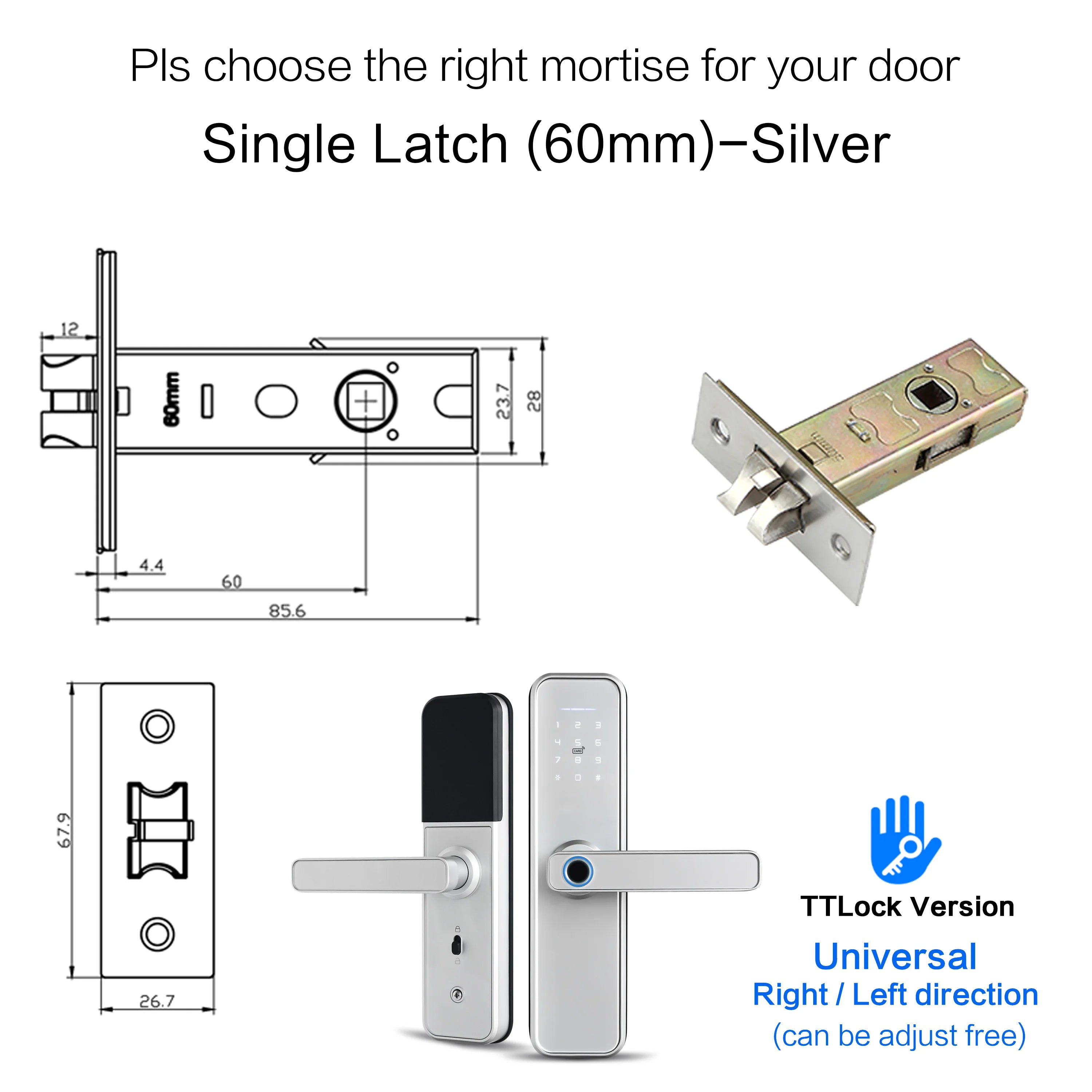 Electronic Biometric Door Lock with App, Keypad, RFID & Mechanical Keys – IP66 Waterproof