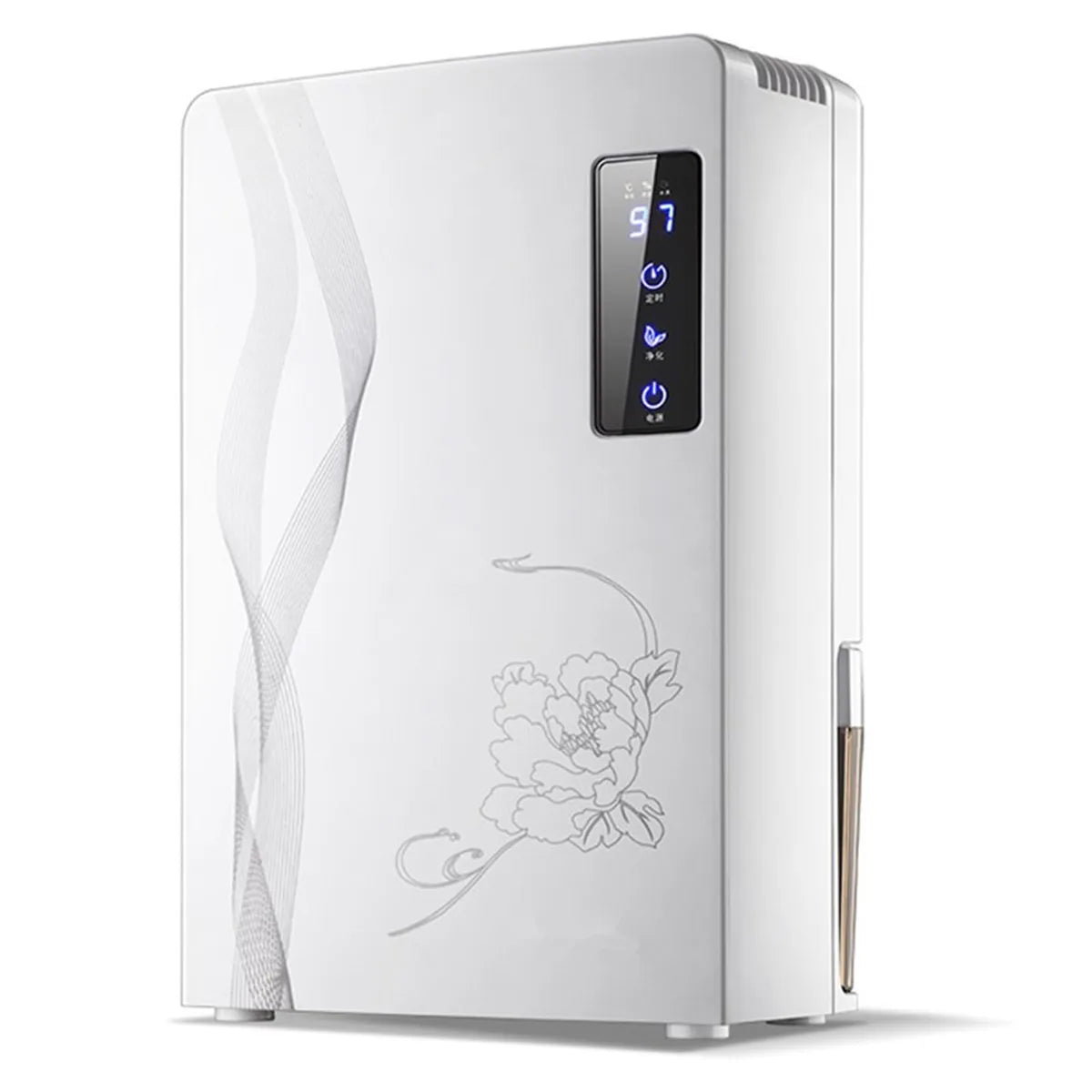 Silent Home Dehumidifier 2.2L with Timer & LED Display White