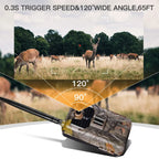 Outdoor Wildlife Camera with Live APP View, 30MP, 4K Video and 20m Night Vision