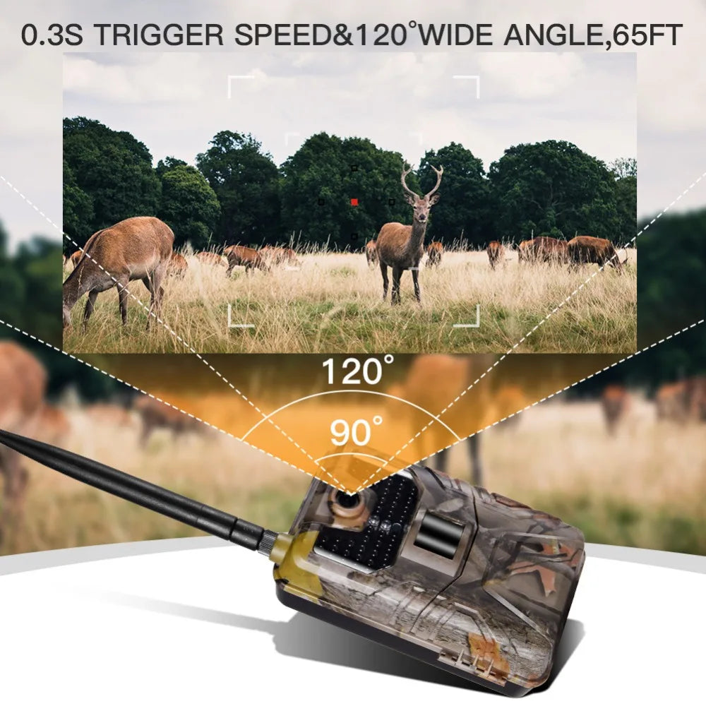 Outdoor Wildlife Camera with Live APP View, 30MP, 4K Video and 20m Night Vision