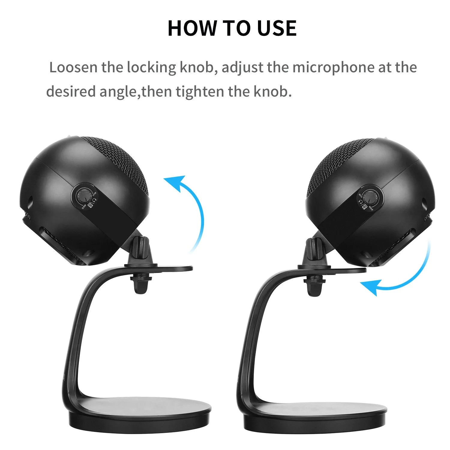 Desktop USB Condenser Microphone with Cardioid Pattern
