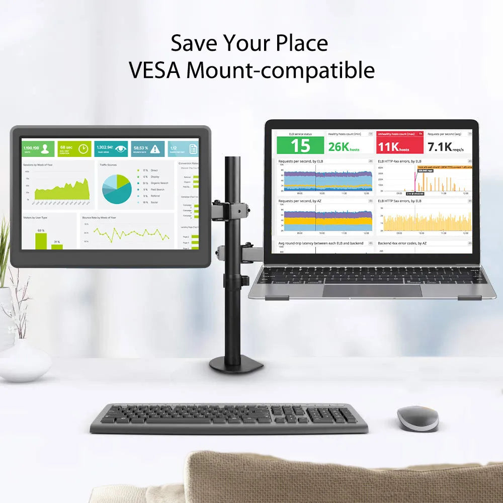 10.1" 2K IPS Portable Monitor with Touchscreen, HDMI & Type-C