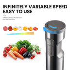 1000W 4-in-1 Immersion Blender Silver Gray Hand Mixer with Beaker, Chopper & Whisk AU Plug