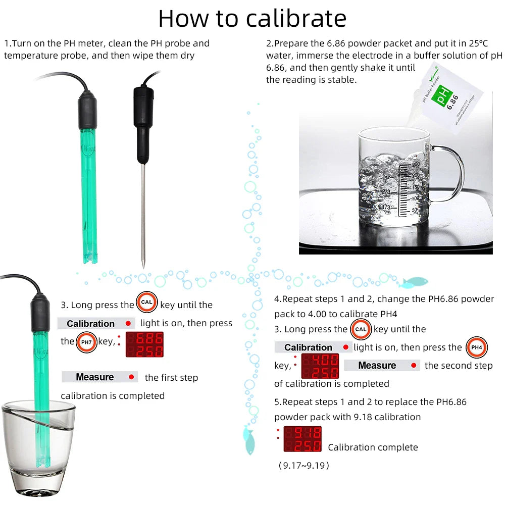 2-in-1 Digital pH and Temperature Tester for Water
