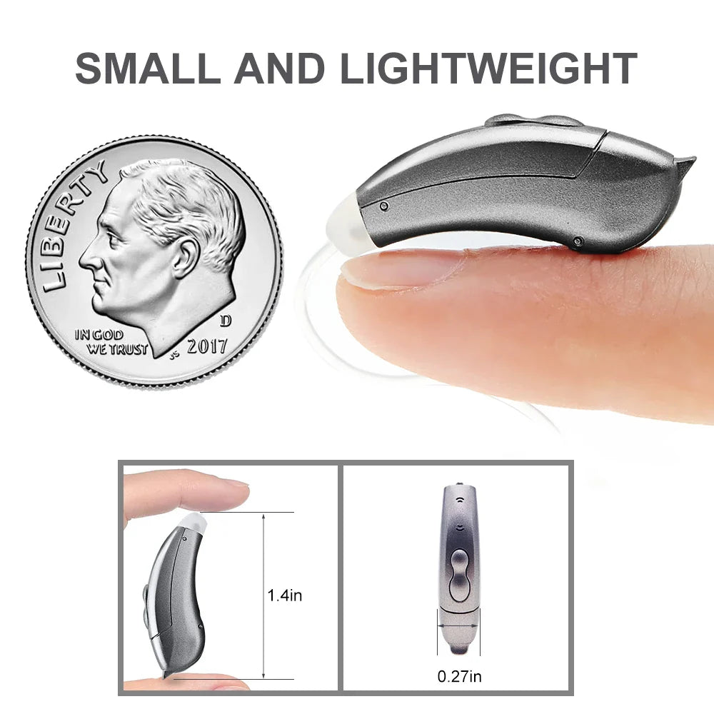 Invisible 10-Channel Hearing Aids – App-Controlled, SF101-Champagne-Pair