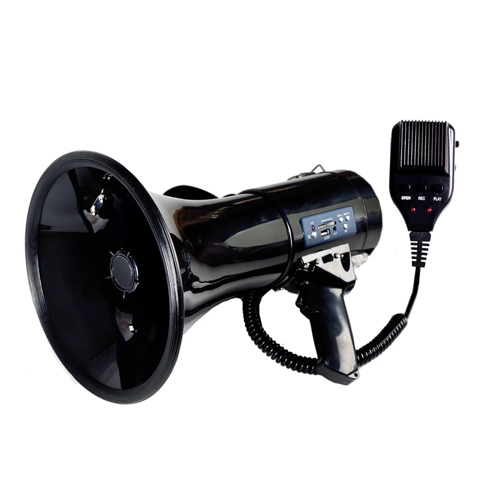 Portable 50W Megaphone Speaker with Recordable Function – Ideal for Outdoor Use & Public Speaking