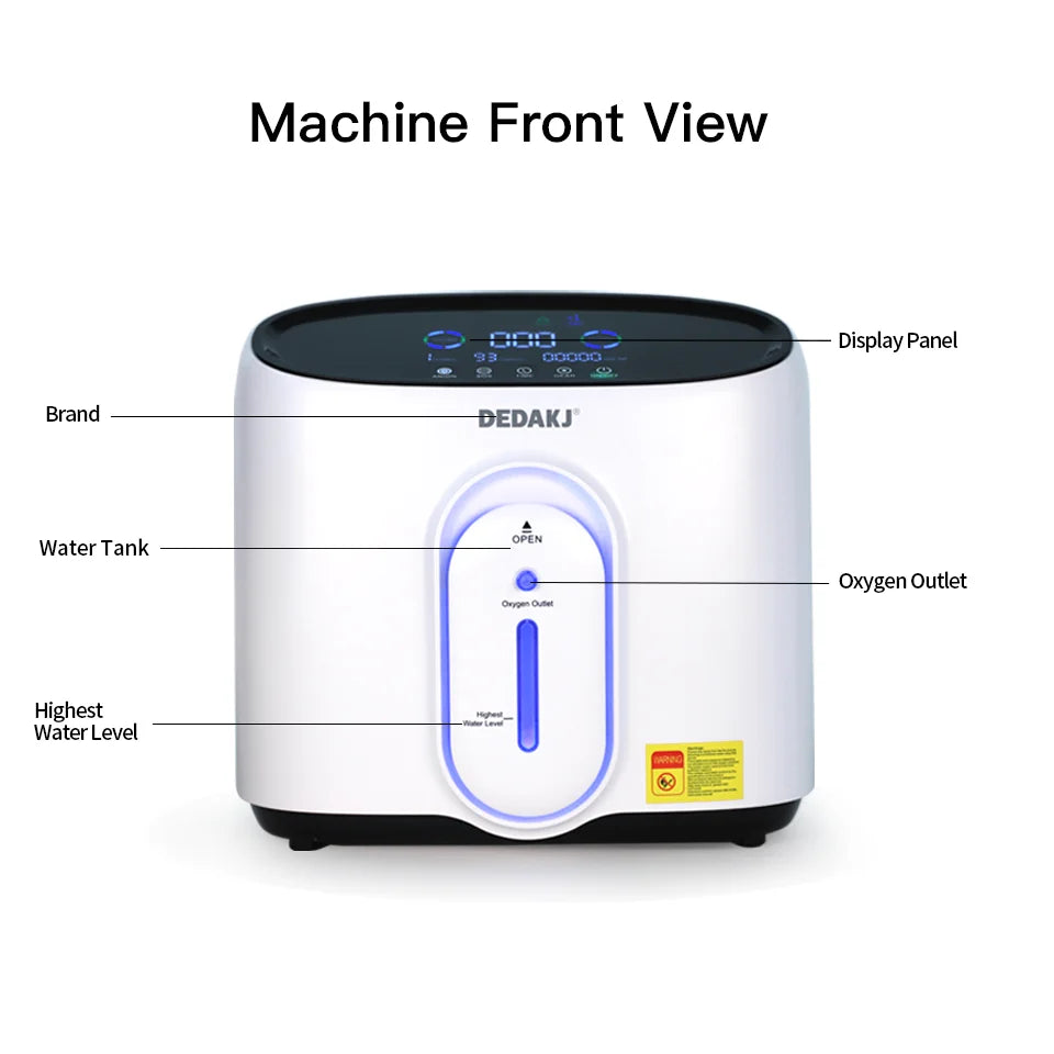 1L to 8L Portable Home Oxygen Concentrator with Nebulizer