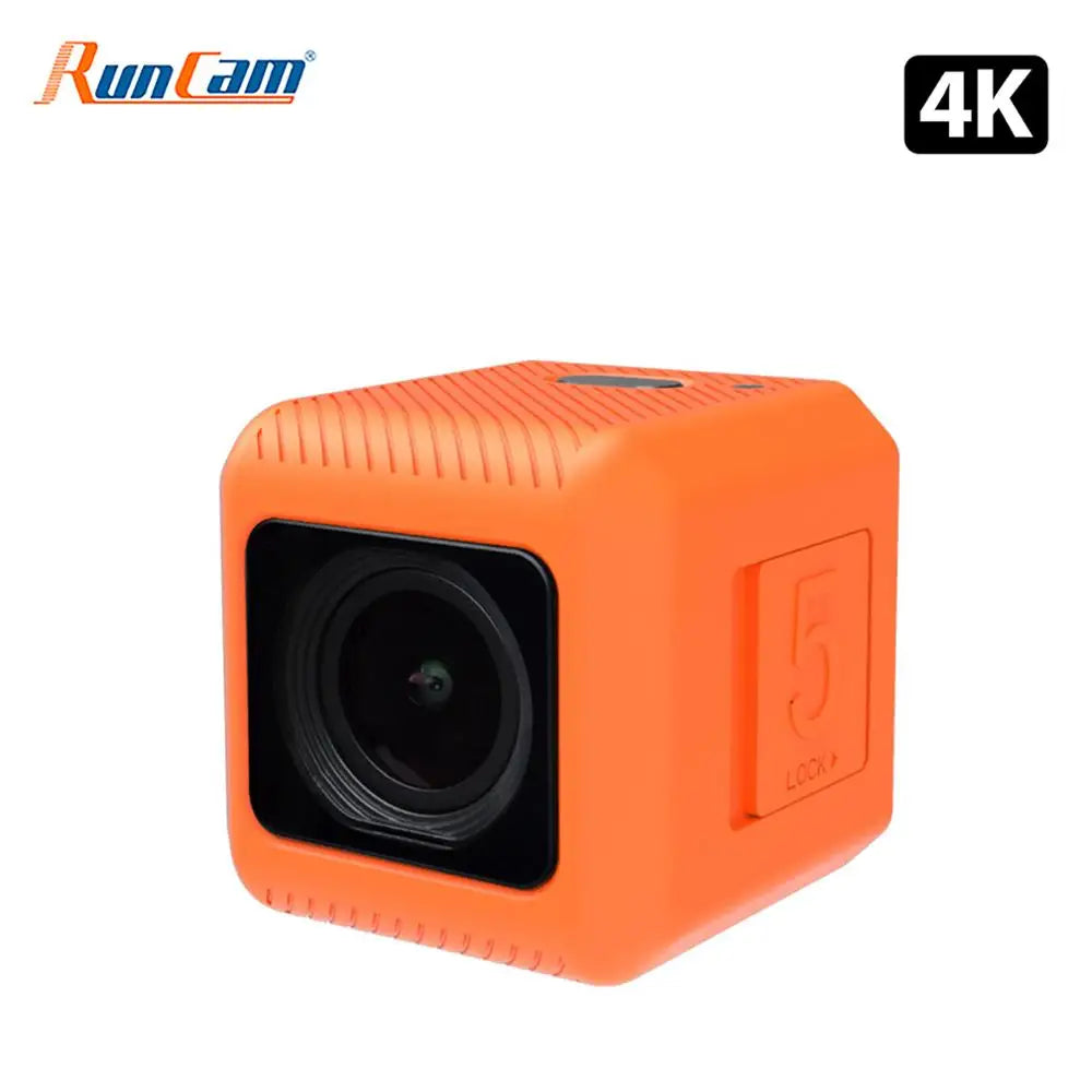 Compact 4K Camera with Stabilizer for Outdoor Adventures  RUNCAM5 Orange With 128G SD Card