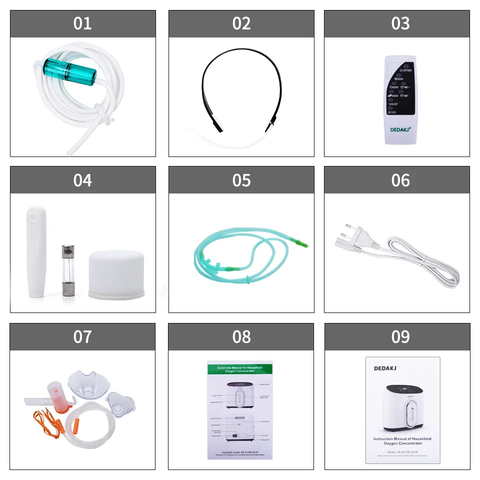 1L to 8L Portable Home Oxygen Concentrator with Nebulizer