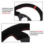 13-Inch Flat Racing Steering Wheel with Suede Grip for Drift Simulators & Car Mods