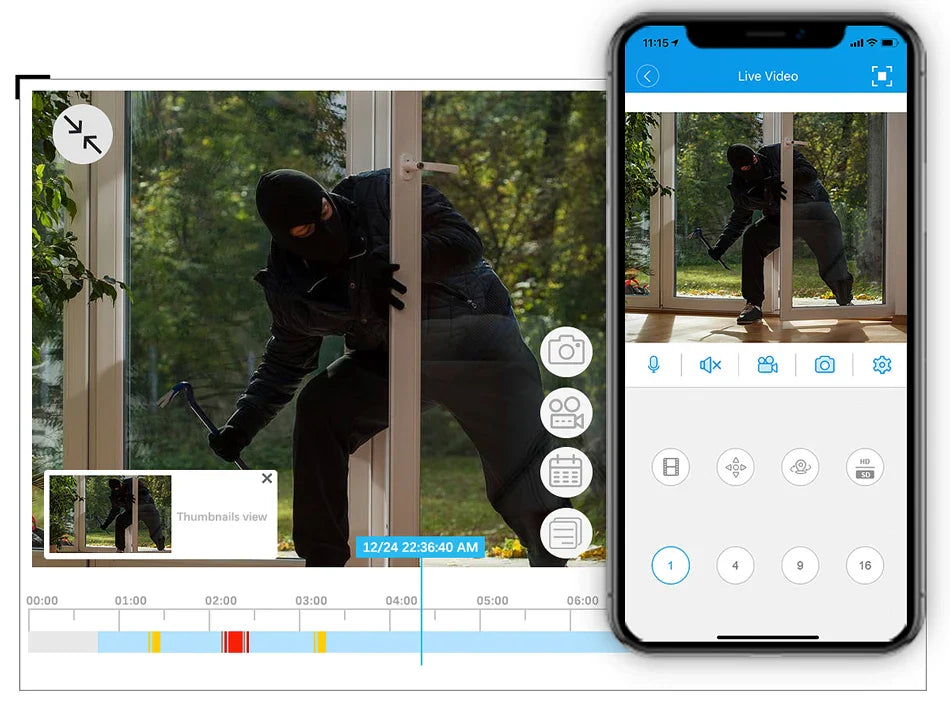 16CH 4K POE NVR Recorder with AI Face Detection & App Alerts