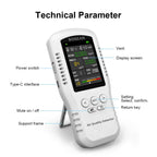 Smart Home Air Quality Detector – PM2.5, TVOC, Formaldehyde, LCD Display
