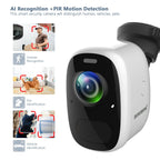 Portable 1080p Outdoor WiFi Cam 32G TF, PIR Motion Alert, Waterproof, 2-Way Talk