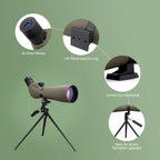20-60x80mm Waterproof Spotting Scope with Tripod Stand