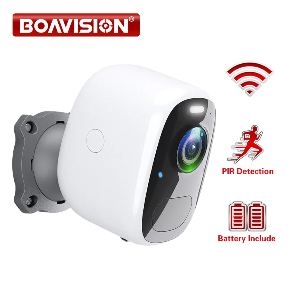 Portable 1080p Outdoor WiFi Cam 32G TF, PIR Motion Alert, Waterproof, 2-Way Talk