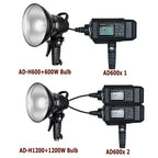 1200W Bare Bulb Flash Head for Outdoor Studio Lighting