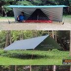 Green 3x5M Outdoor Tarp Sun Shelter Waterproof Survival Awning
