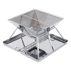 Portable BBQ Grill 31x31cm for Outdoor Cooking Steel Frame