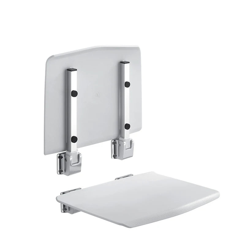 Folding Bathroom Shower Chair with Wall-Mounted Design and 150kg Load Capacity