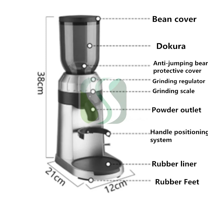 120W Electric Coffee Micronizer with 250g Capacity