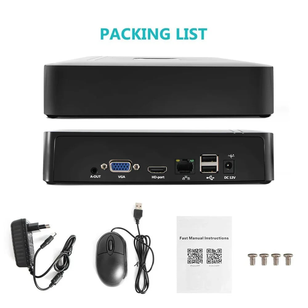 1080P 16CH Network Video Recorder with Motion Alerts and Cloud Support