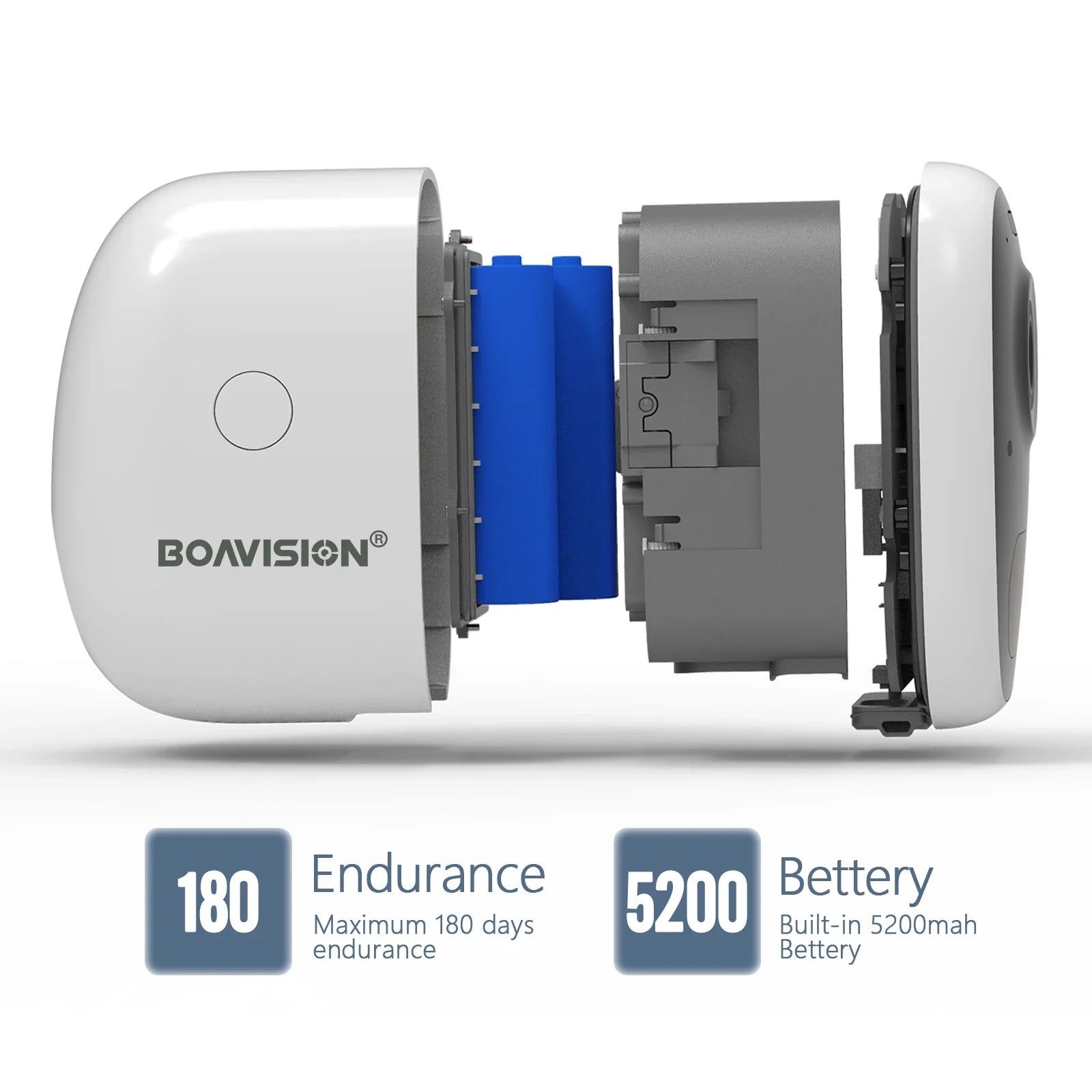 Wireless 1080p Battery Security Camera with 128G TF, Night Vision & PIR Alarm