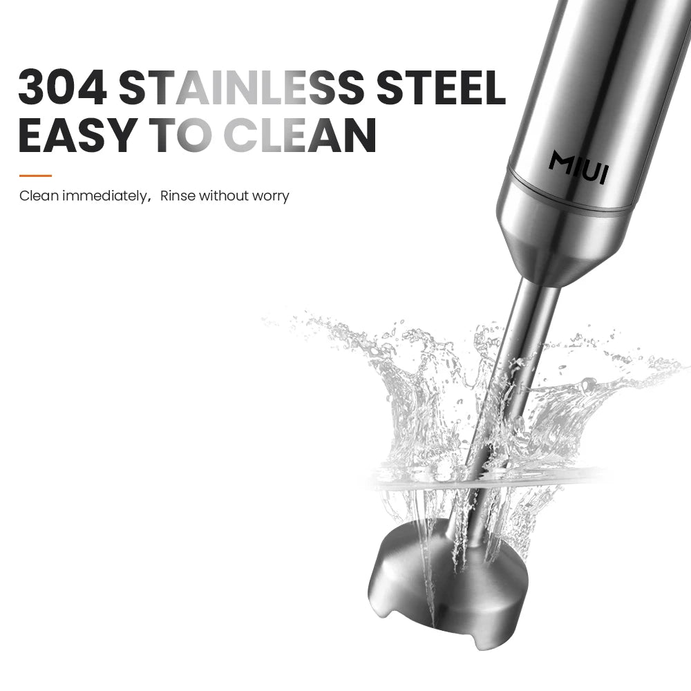 1000W 4-in-1 Immersion Blender Silver Gray Hand Mixer with Beaker, Chopper & Whisk AU Plug