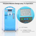 Portable 5L Oxygen Concentrator with LED Display Continuous Flow, Low Noise, Home & Travel Use
