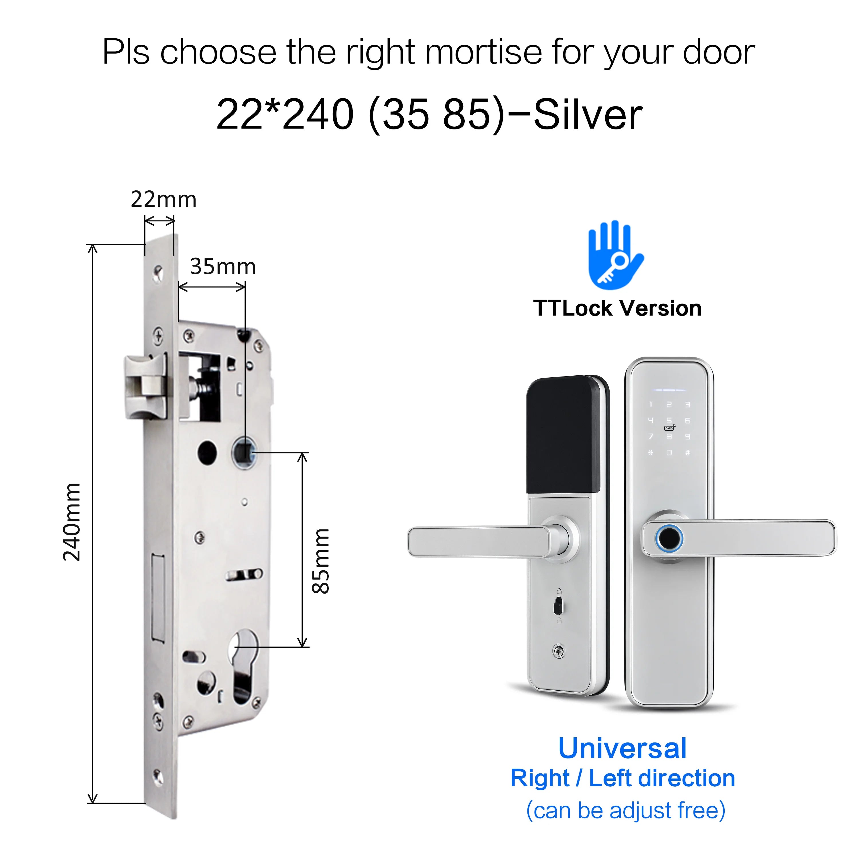 Electronic Biometric Door Lock with App, Keypad, RFID & Mechanical Keys – IP66 Waterproof