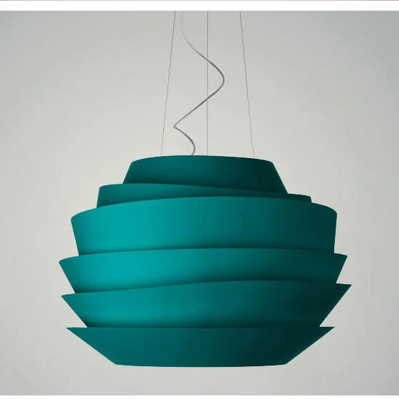 Hanging Metal Pendant Lamp for Kitchen or Studio Blue Dia63cm