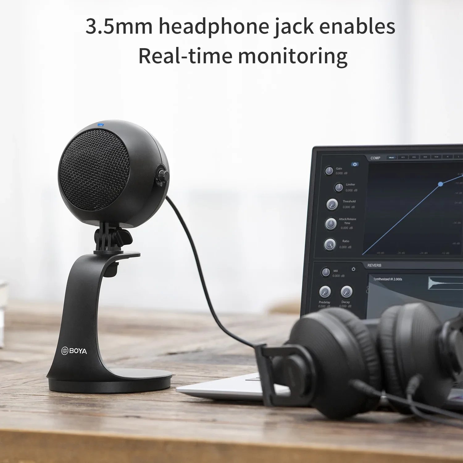 Desktop USB Condenser Microphone with Cardioid Pattern