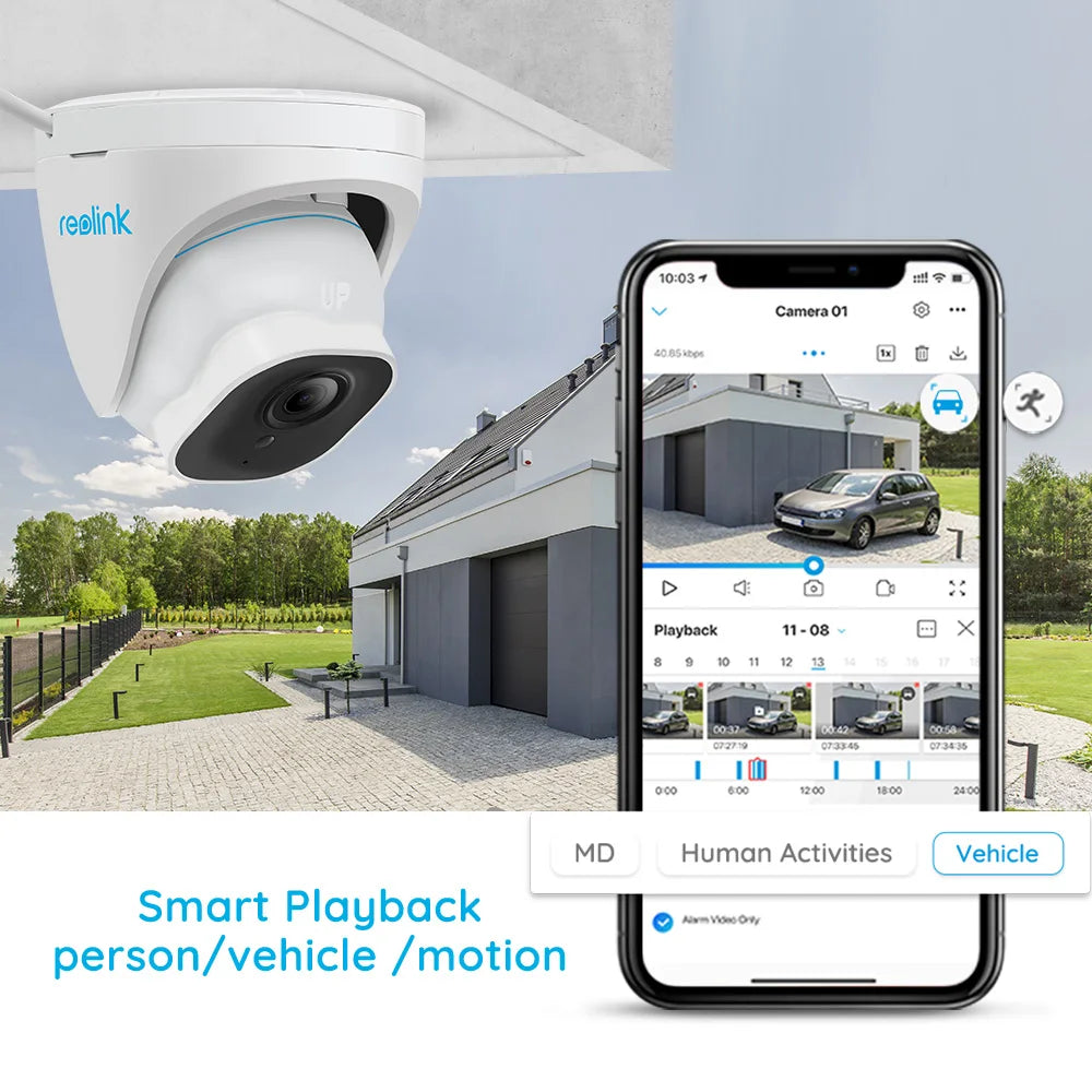 2-Pack 4K PoE Outdoor Security Cameras with Person Detection