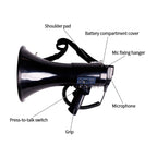 Portable 50W Megaphone Speaker with Recordable Function – Ideal for Outdoor Use & Public Speaking