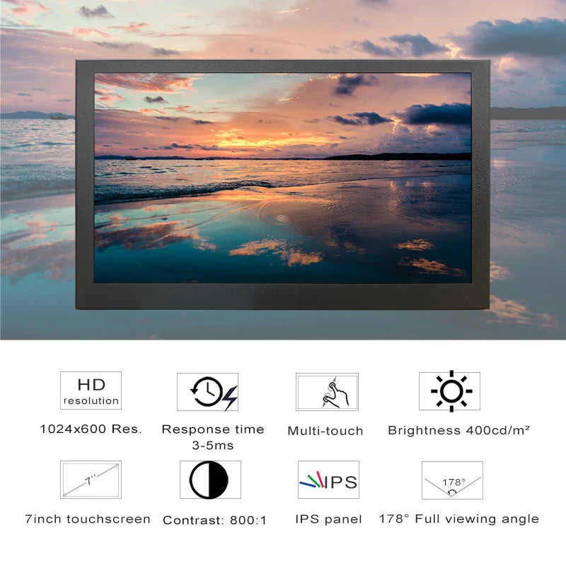 10in NO Touch Display IPS Screen with HDMI, Built-in Speakers