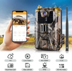 Outdoor Wildlife Camera with Live APP View, 30MP, 4K Video and 20m Night Vision