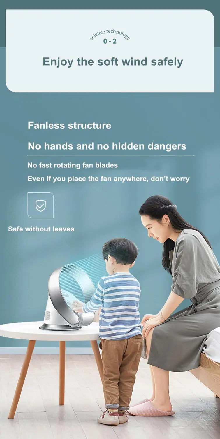 Powerful Bladeless Cooling Fan for Home or Office