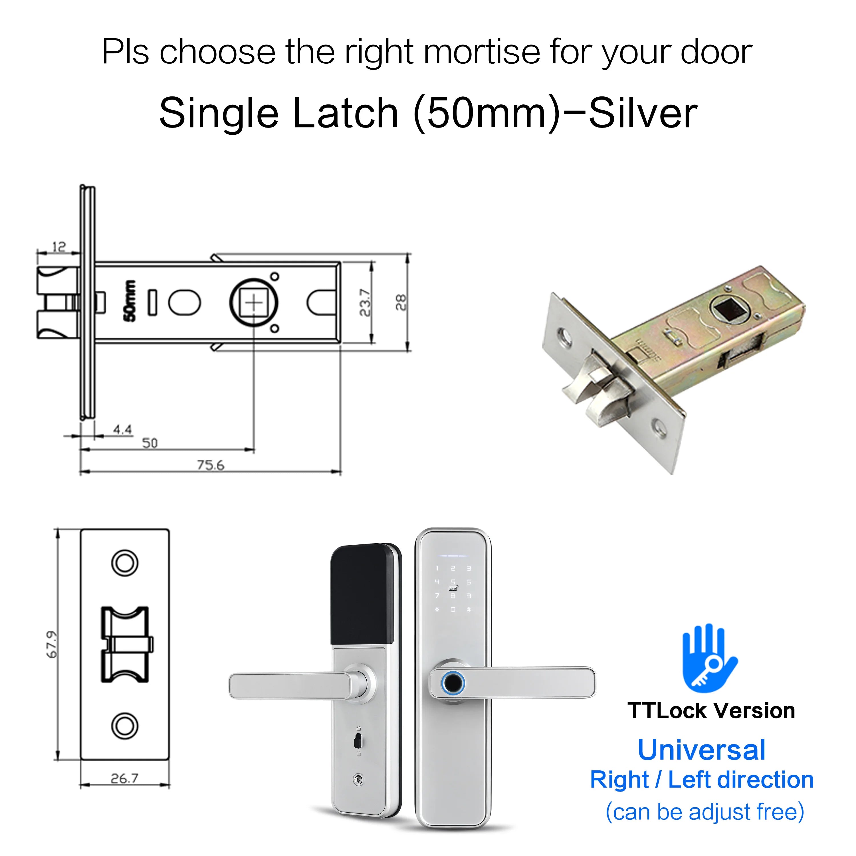 Electronic Biometric Door Lock with App, Keypad, RFID & Mechanical Keys – IP66 Waterproof