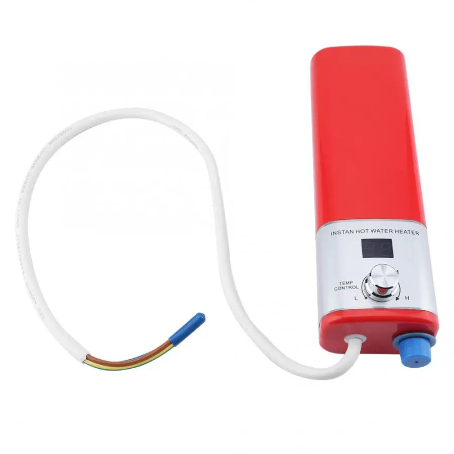 Fast Heating 5500W Electric Water Heater for Bathroom Red