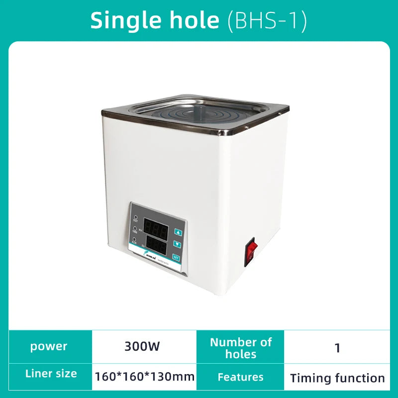 Digital Thermostatic Water Bath with Adjustable Temp – 1-Hole Lab Heating Unit