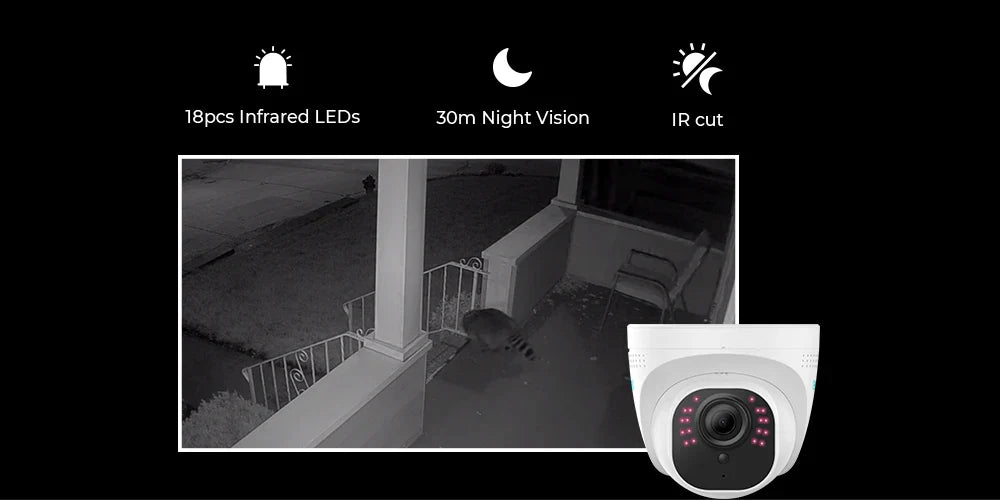 2-Pack 4K PoE Outdoor Security Cameras with Person Detection