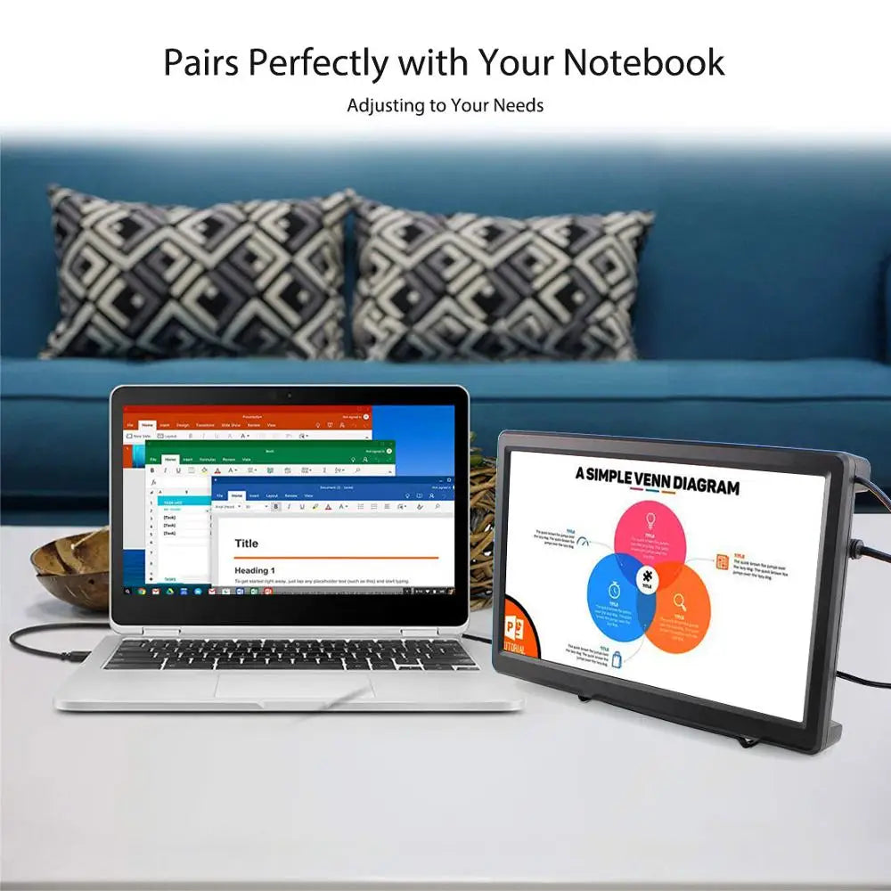10.1" Portable Touchscreen Monitor 1080P IPS with HDMI & Speakers