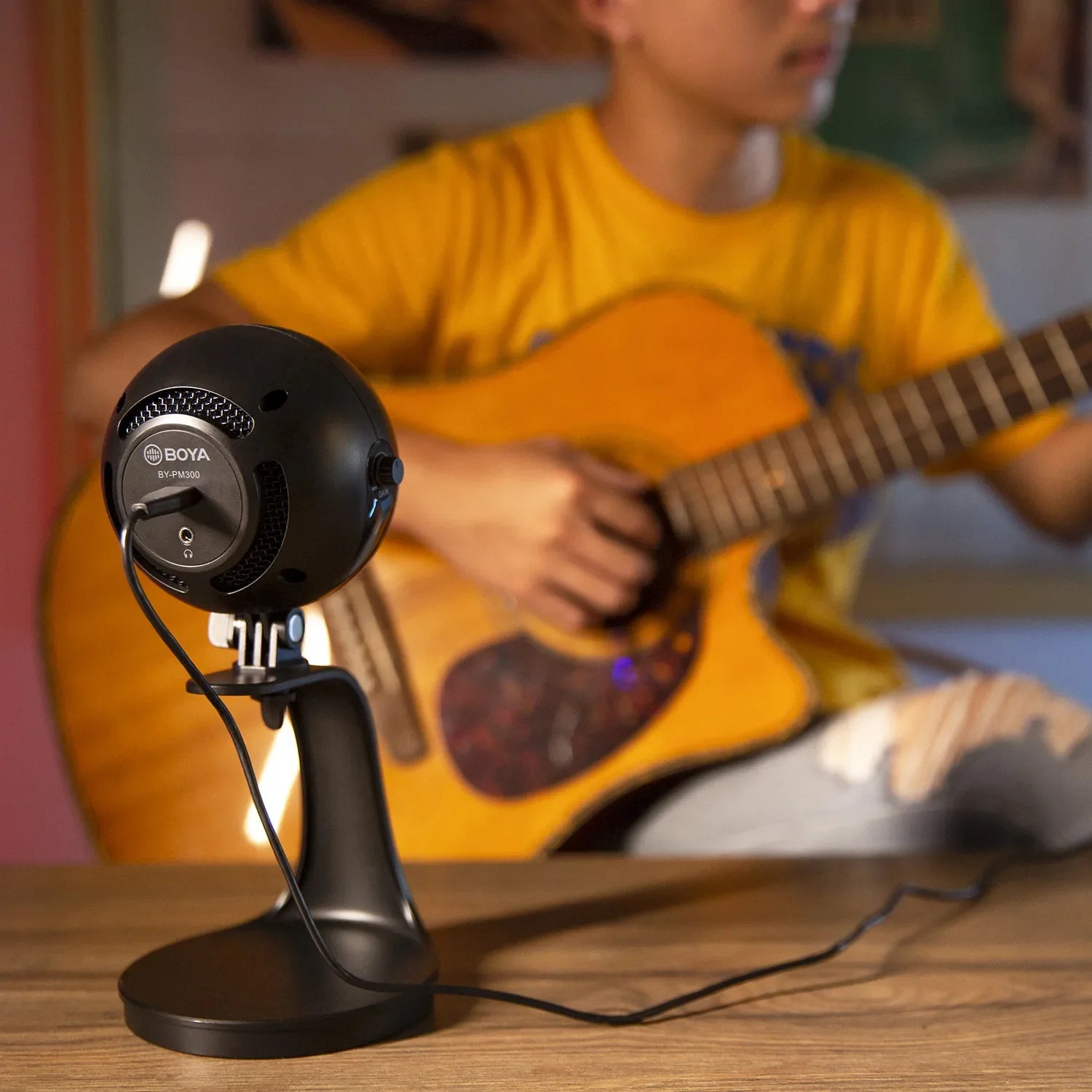 Desktop USB Condenser Microphone with Cardioid Pattern