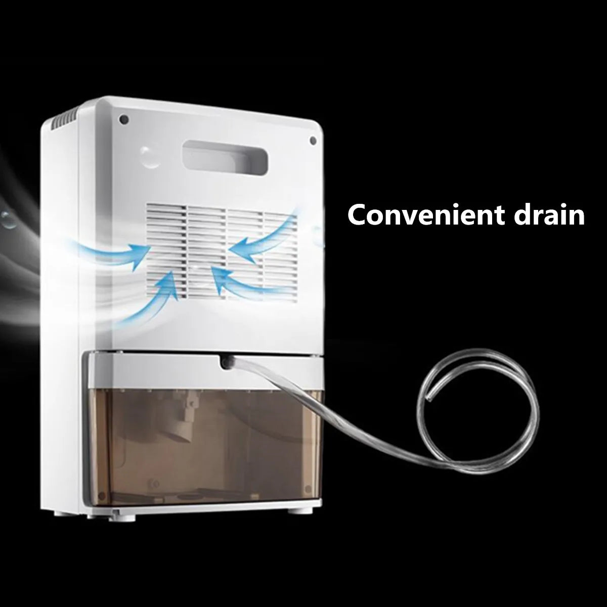 Silent Home Dehumidifier 2.2L with Timer & LED Display White