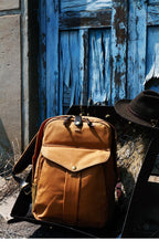 Heavy Duty Canvas Laptop Backpack with YKK Zippers