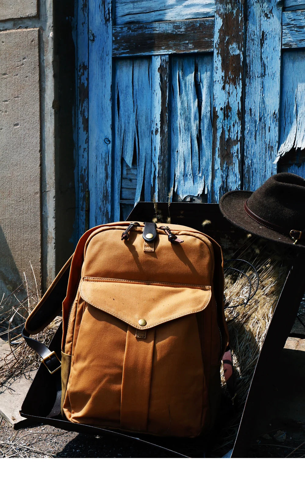 Heavy Duty Canvas Laptop Backpack with YKK Zippers