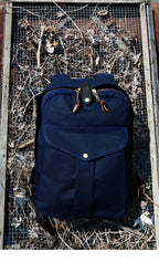 Waterproof 15oz Canvas Travel Backpack with Leather Trim