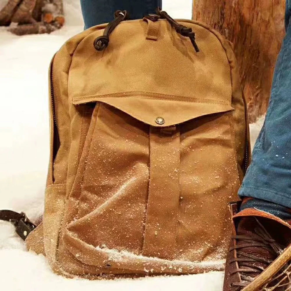 Heavy Duty Canvas Laptop Backpack with YKK Zippers