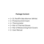 2L White Paraffin Wax Bath Electric Wax Warmer SPA Kit with Gloves & Accessorie