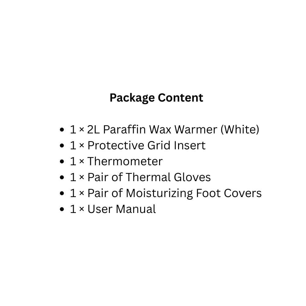 2L White Paraffin Wax Bath Electric Wax Warmer SPA Kit with Gloves & Accessorie
